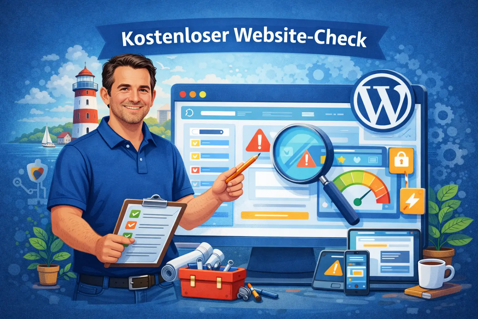 Illustration: kostenloser Website-Check
